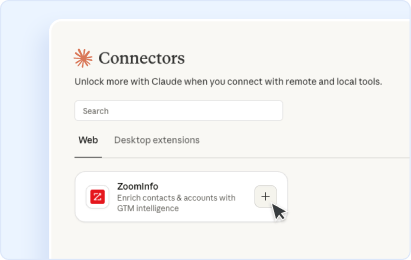 Claude connector screenshot